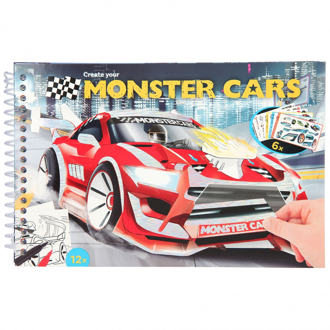 Monster Cars Pocket Coloring Book