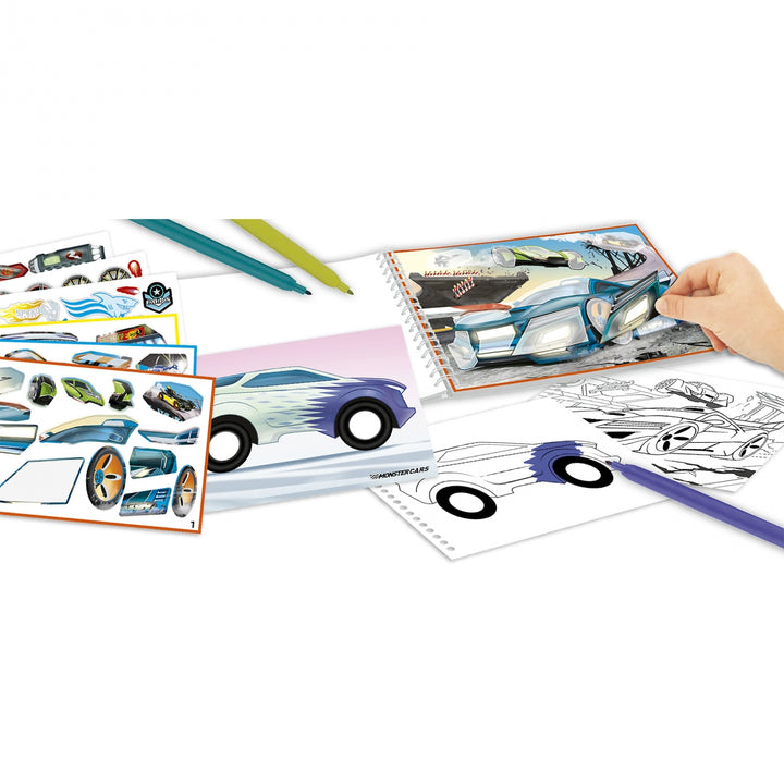 Monster Cars Pocket Coloring Book