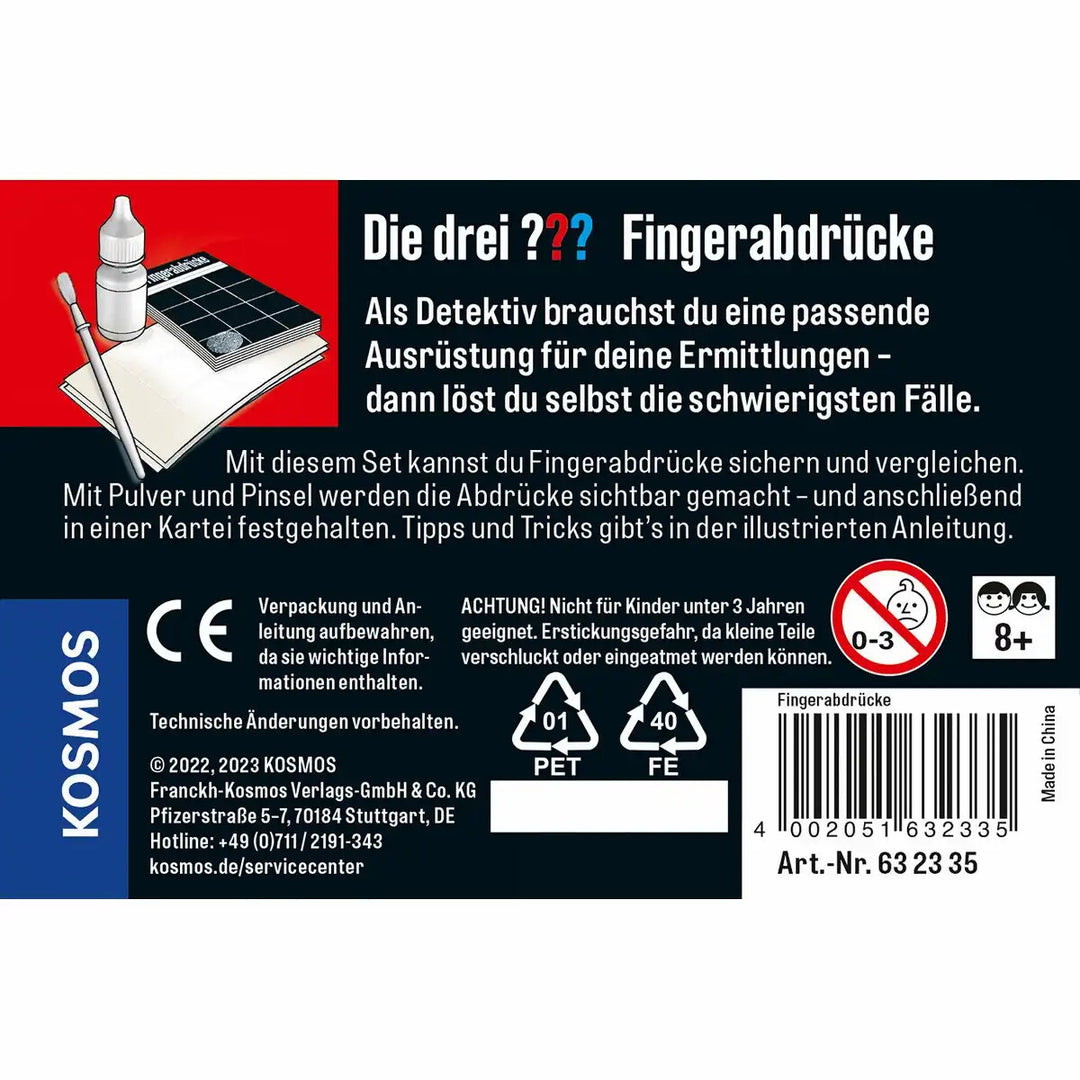 Detective Set The Three ??? Fingerprints Metal Tin