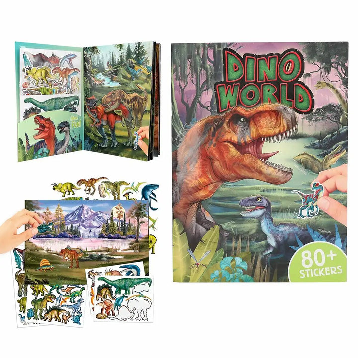 DINO World Stickerbuch mit Puffy Stickern