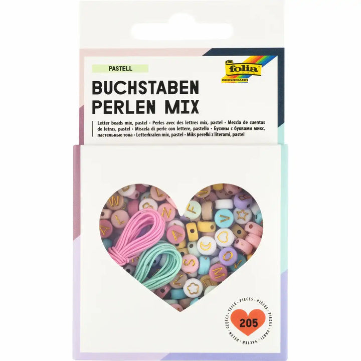 Pearl Mix Letters Pastel – 205 Letter Beads