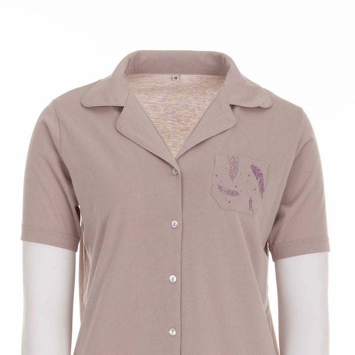 Pajama Set Short Sleeve - Feather