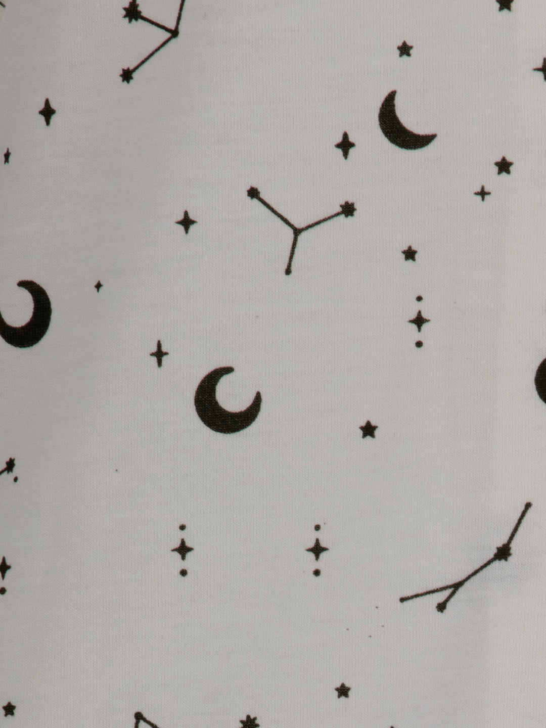 Nachthemd Kurzarm Mond Knopfleiste durchgehend