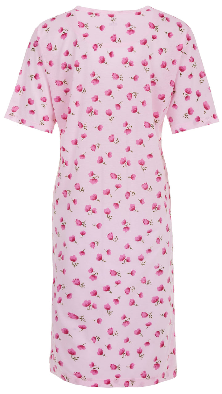 Nightgown short sleeve - M-6XL Big Flowers