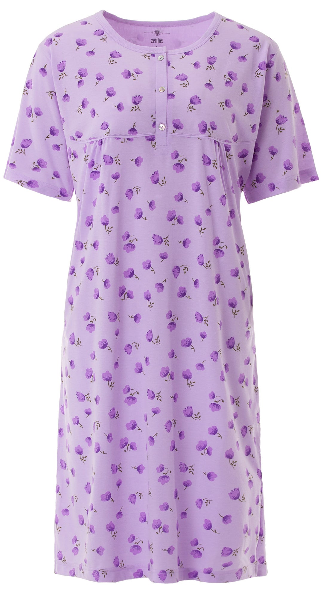 Nightgown short sleeve - M-6XL Big Flowers