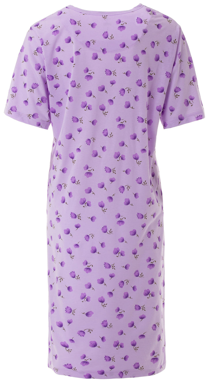 Nightgown short sleeve - M-6XL Big Flowers