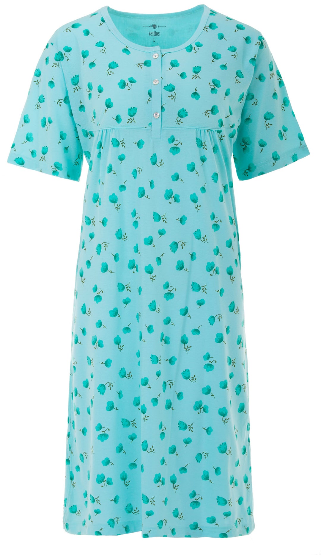Nightgown short sleeve - M-6XL Big Flowers