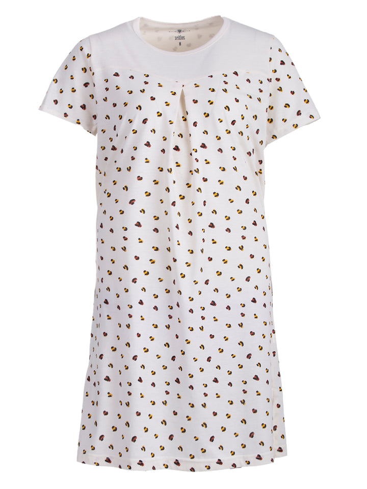 Nightgown short-sleeved - Herzleo box pleat