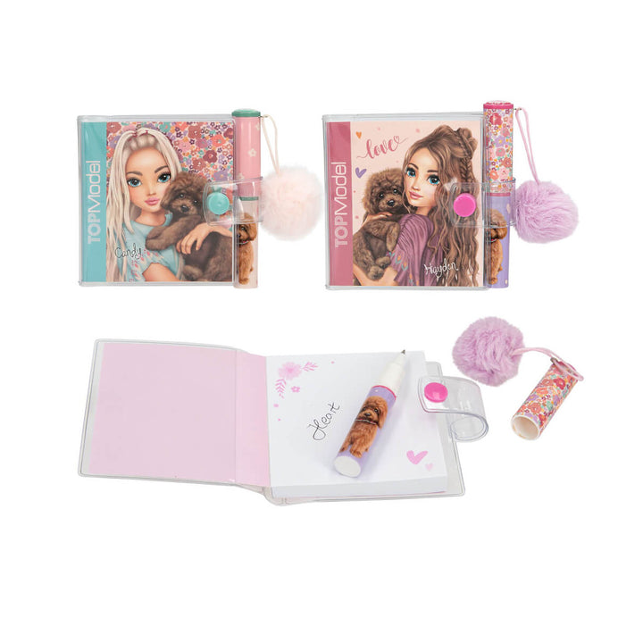 TOPModel Mini Notebook with Ballpoint Pen FLORAL