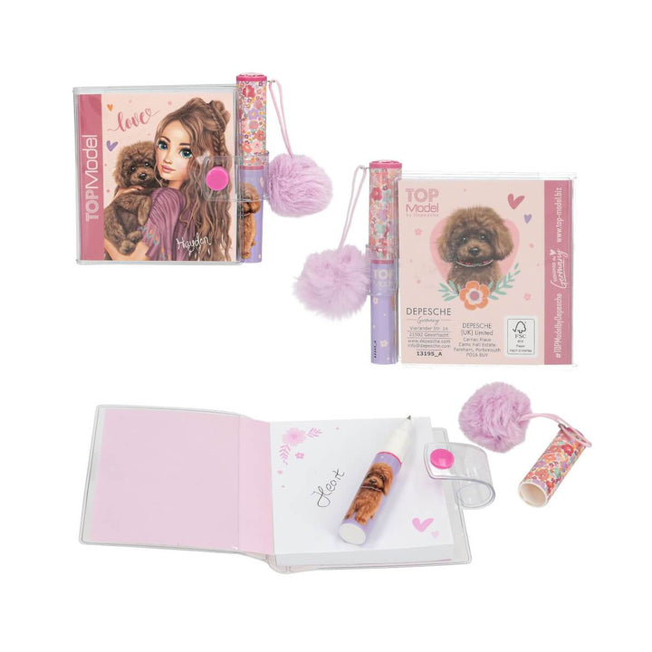 TOPModel Mini Notebook with Ballpoint Pen FLORAL