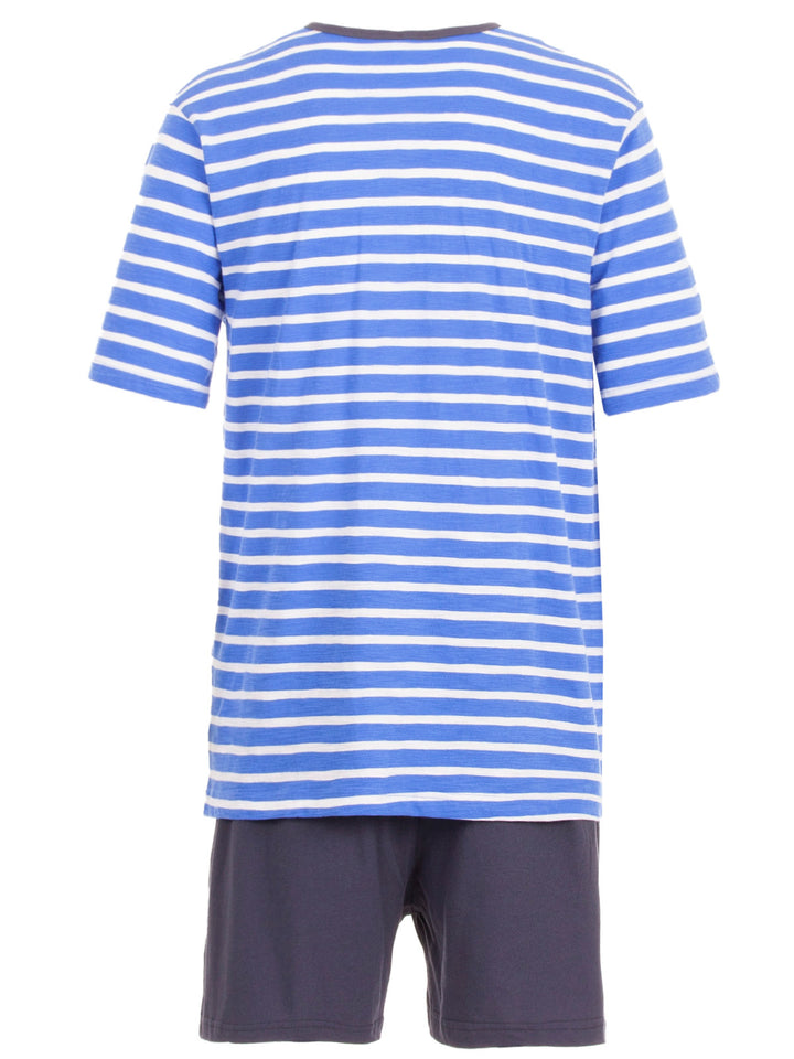 Pyjama Set Kurz - Gestreift mit Knopf