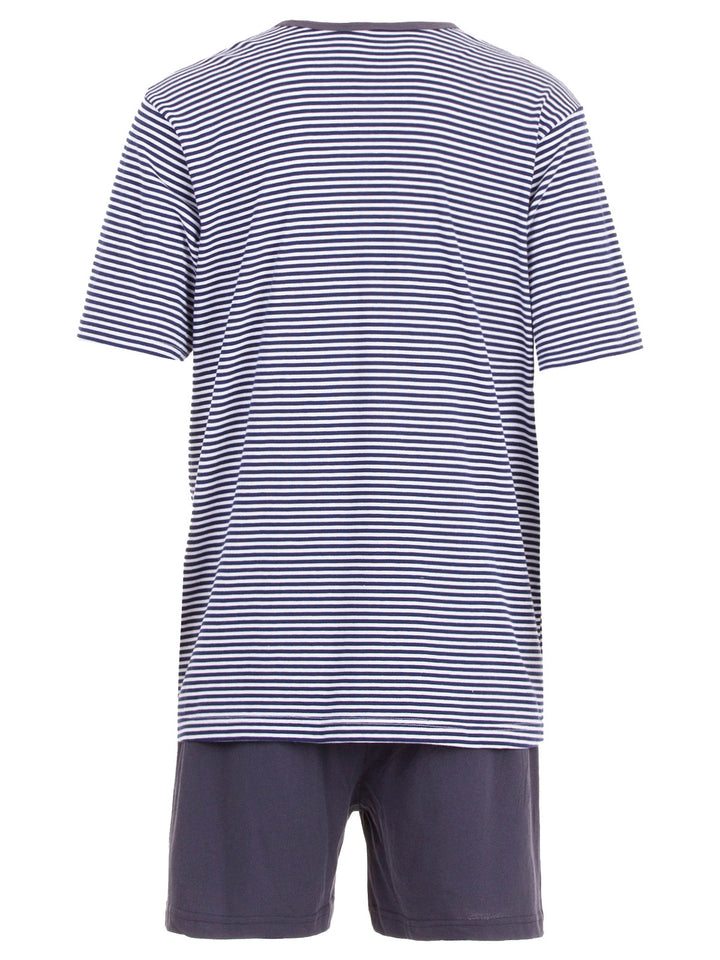 Pyjama Set Kurz - Gestreift mit Knopf