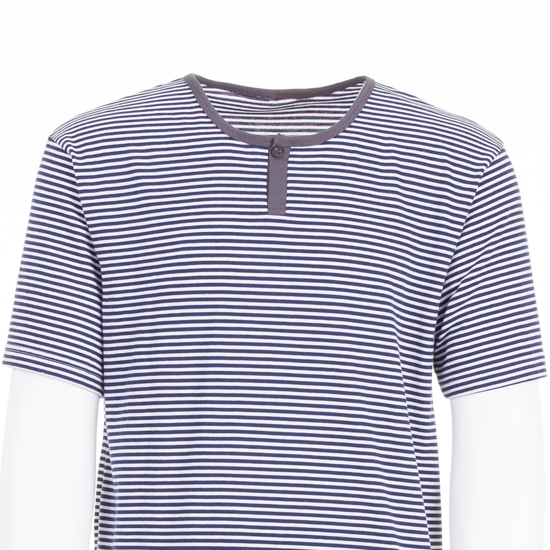 Pyjama Set Kurz - Gestreift mit Knopf