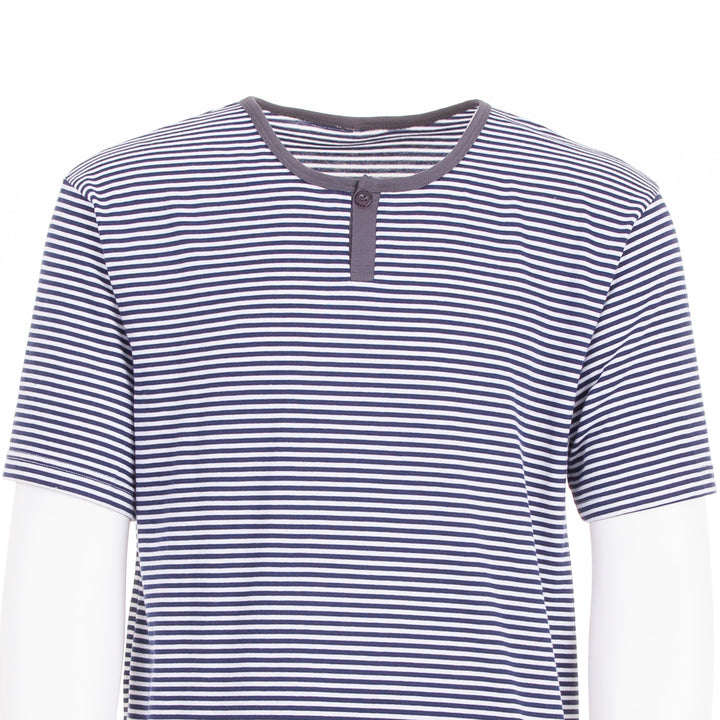 Pyjama Set Kurz - Gestreift mit Knopf