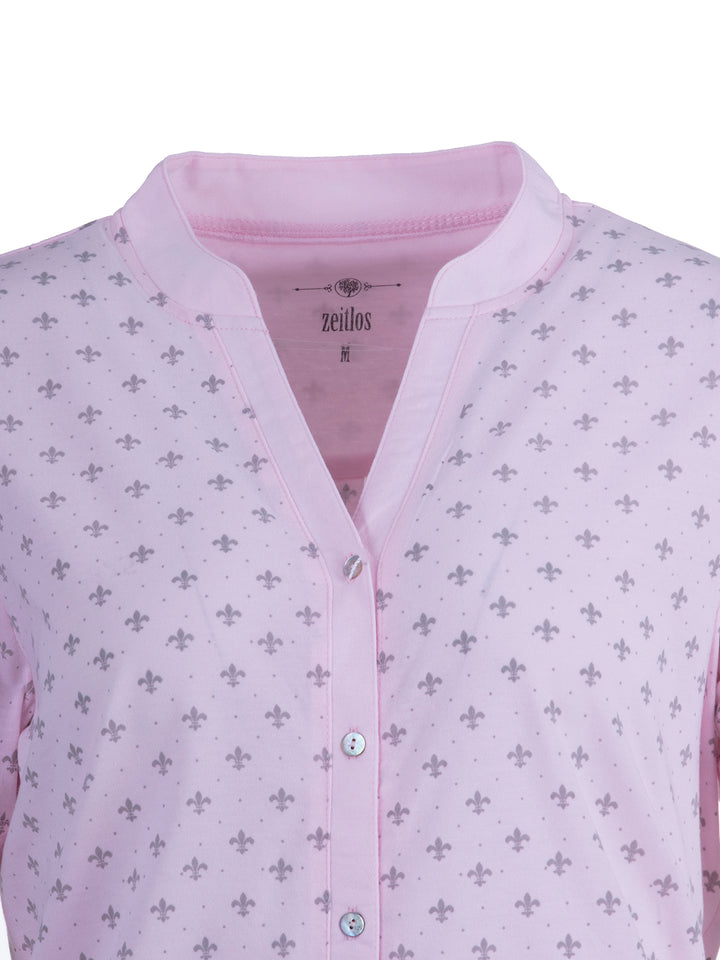 Nightgown short sleeves - lily collar