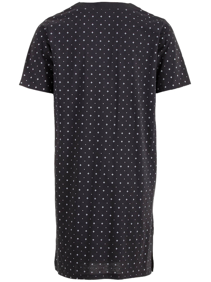 Nightdress short sleeve - dots cross