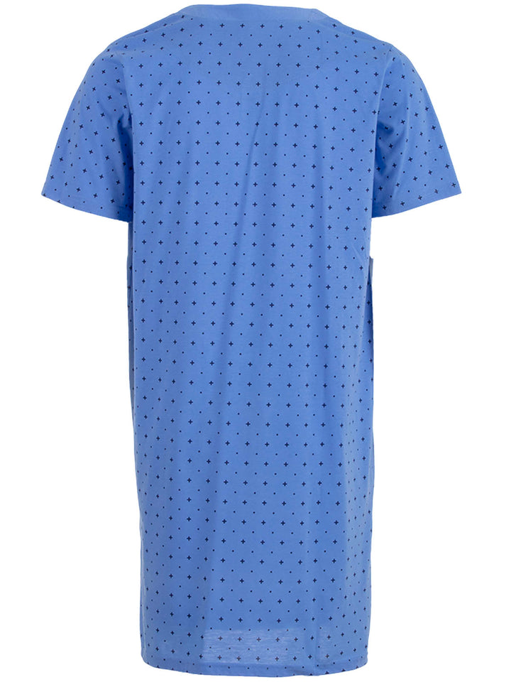 Nightdress short sleeve - dots cross