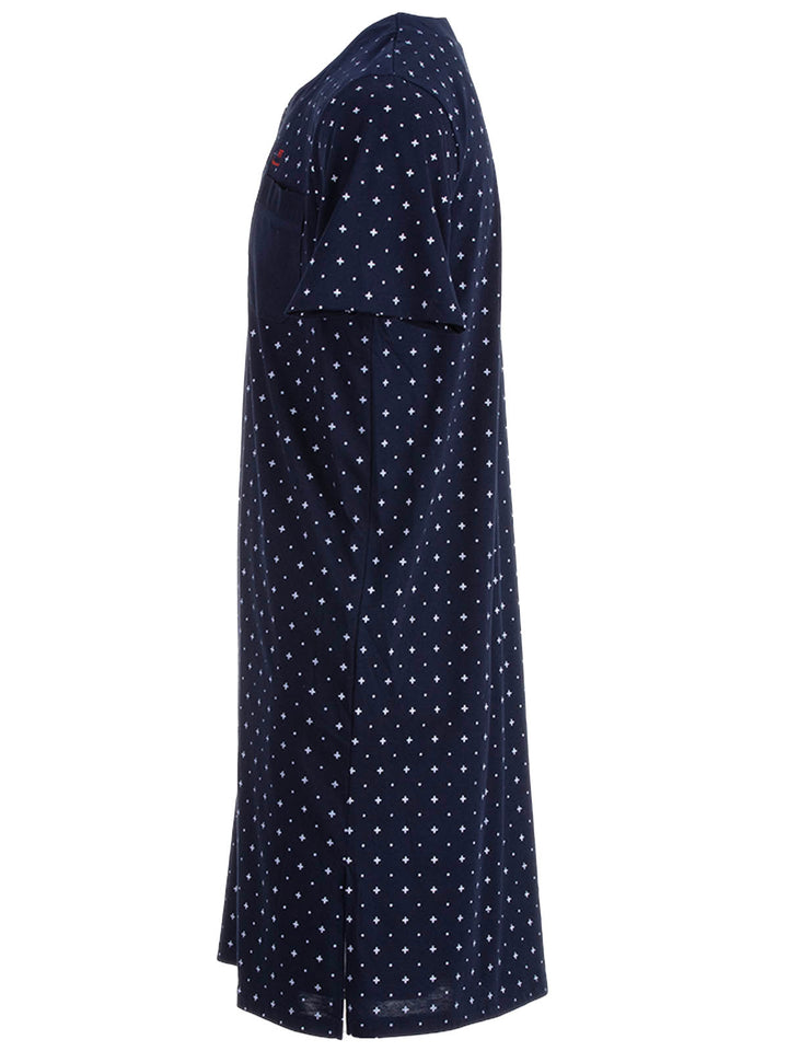 Nightdress short sleeve - dots cross