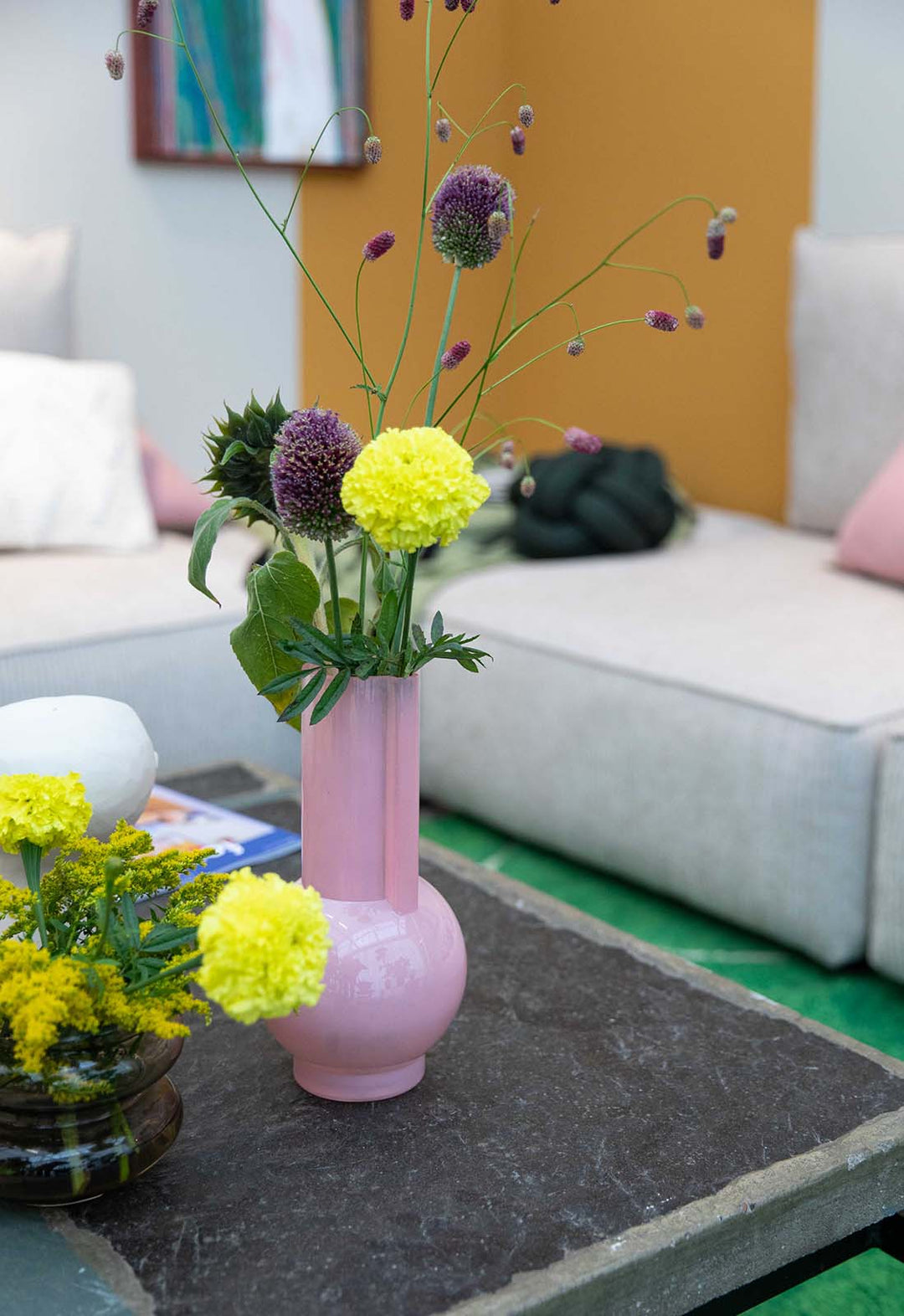 Glas Vase Flamingo
