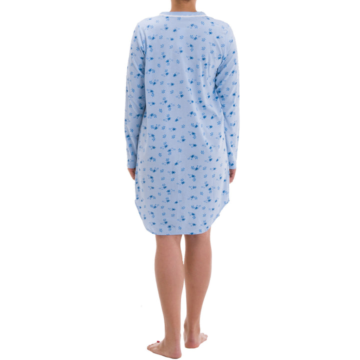 Long-sleeved nightgown - lace flowers