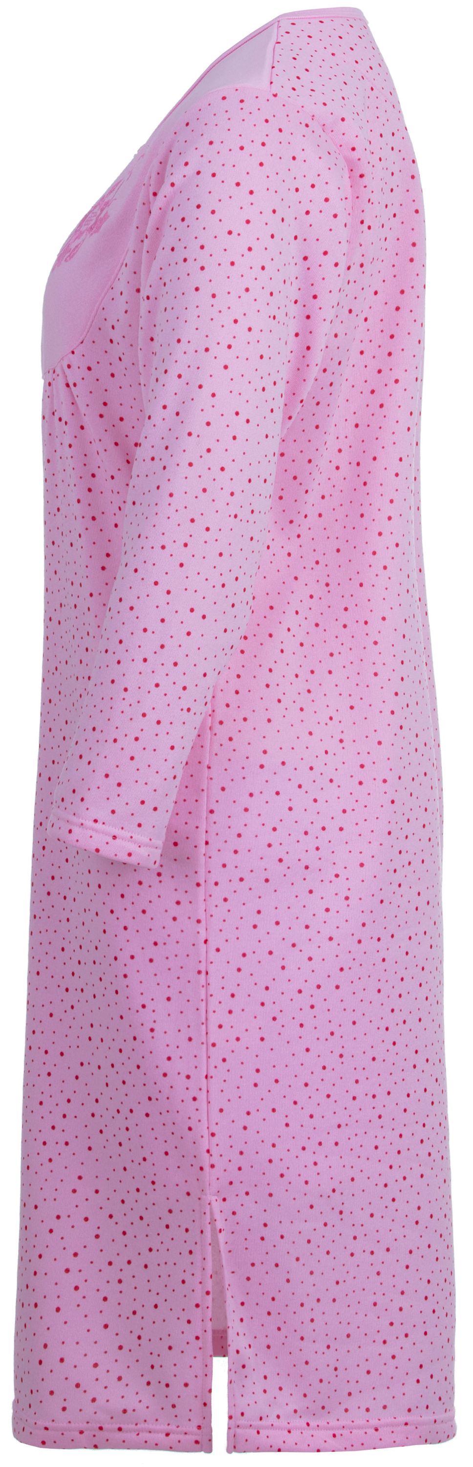 Thermal nightgown - mix of dots with embroidery