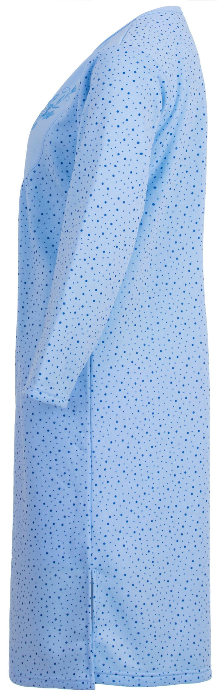 Thermal nightgown - mix of dots with embroidery