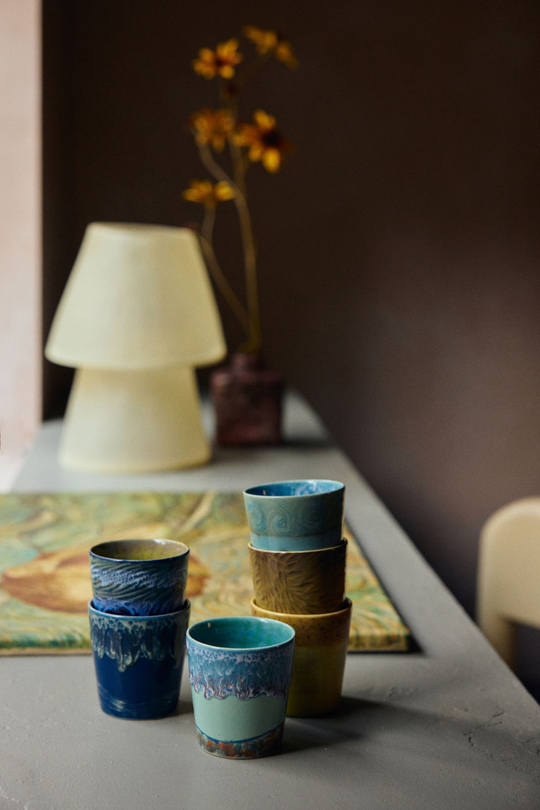 70s ceramics: Van Gogh Kaffeetasse self portrait