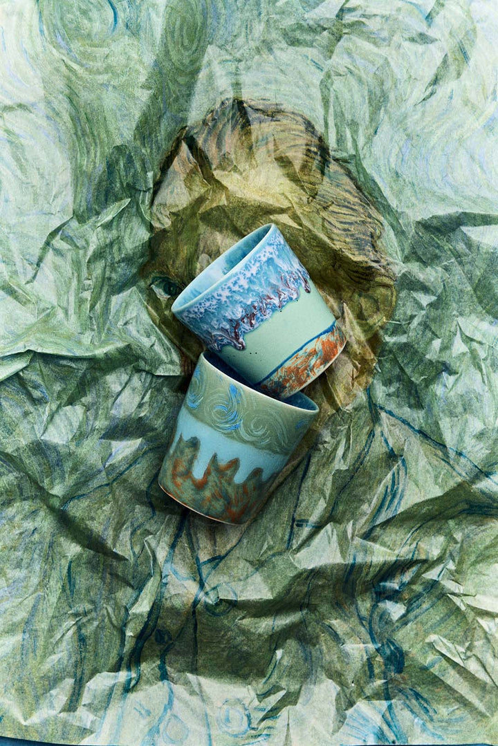 70s ceramics: Van Gogh Kaffeetasse self portrait
