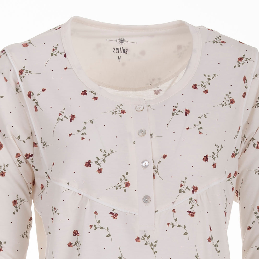 Nachthemd Langarm - Rose