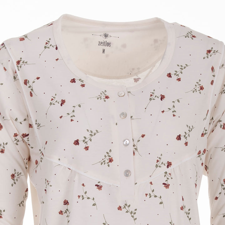 Nachthemd Langarm - Rose