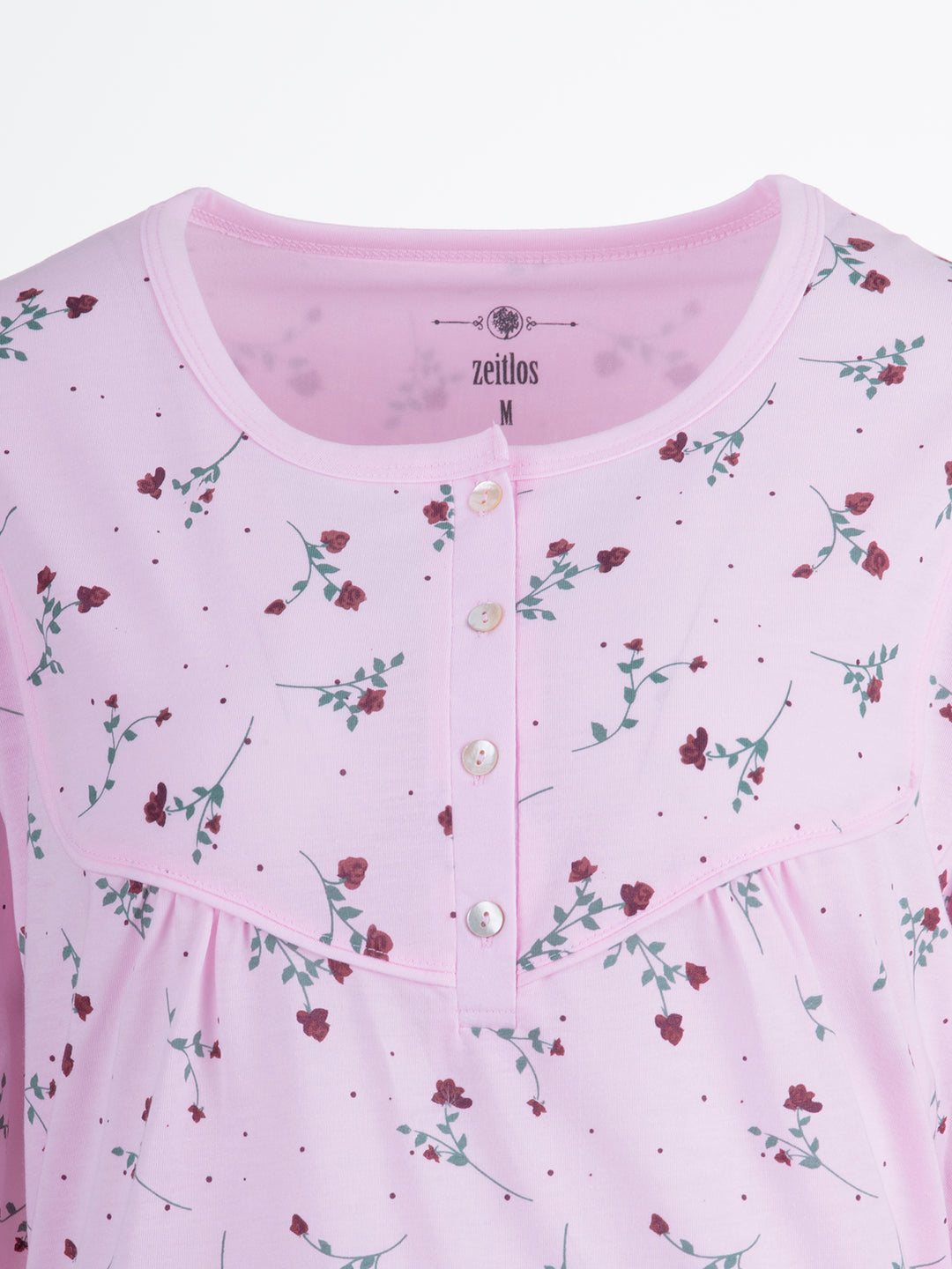 Nachthemd Langarm - Rose