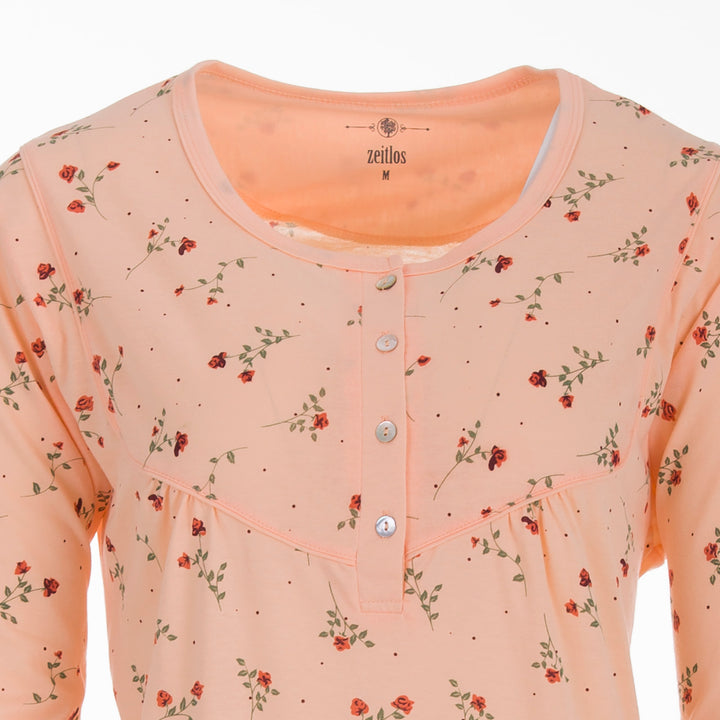 Nachthemd Langarm - Rose