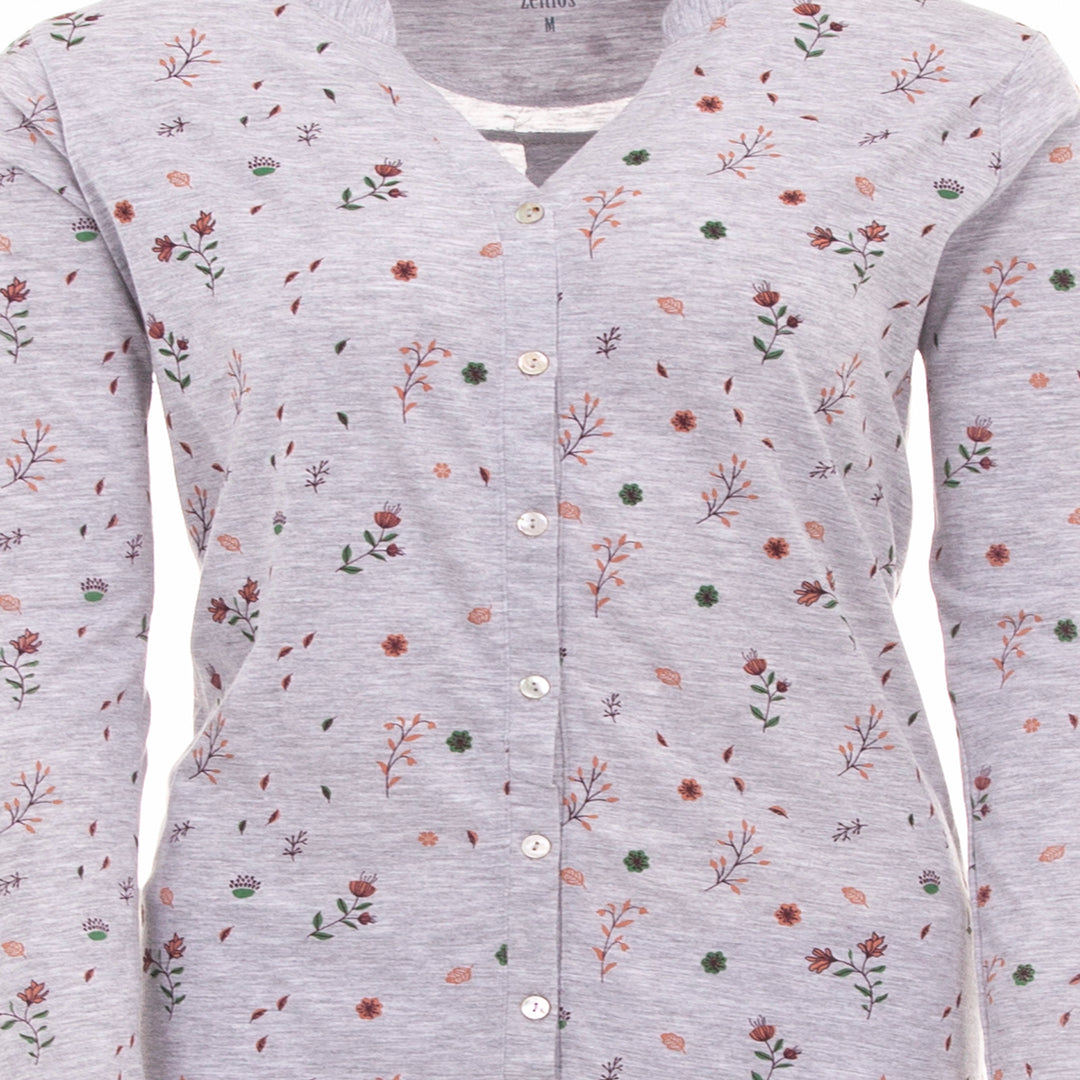 Nachthemd Langarm - Floral