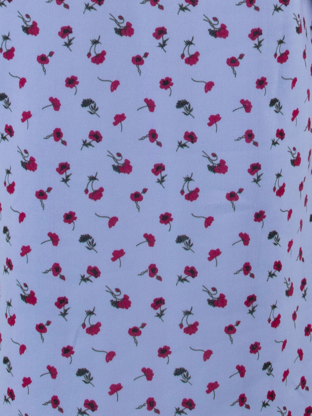 Thermal nightgown - poppy print embroidery flower