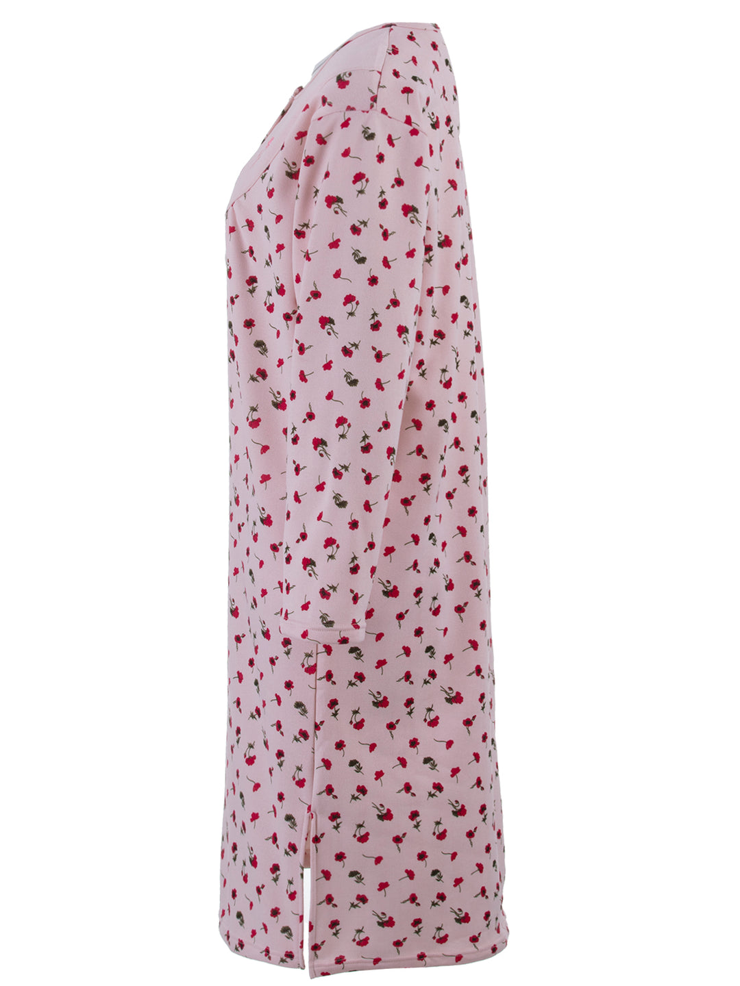 Thermal nightgown - poppy print embroidery flower