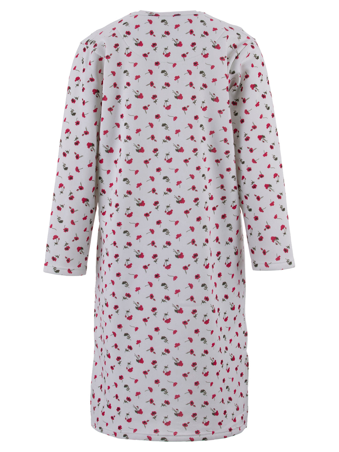 Thermal nightgown - poppy print embroidery flower