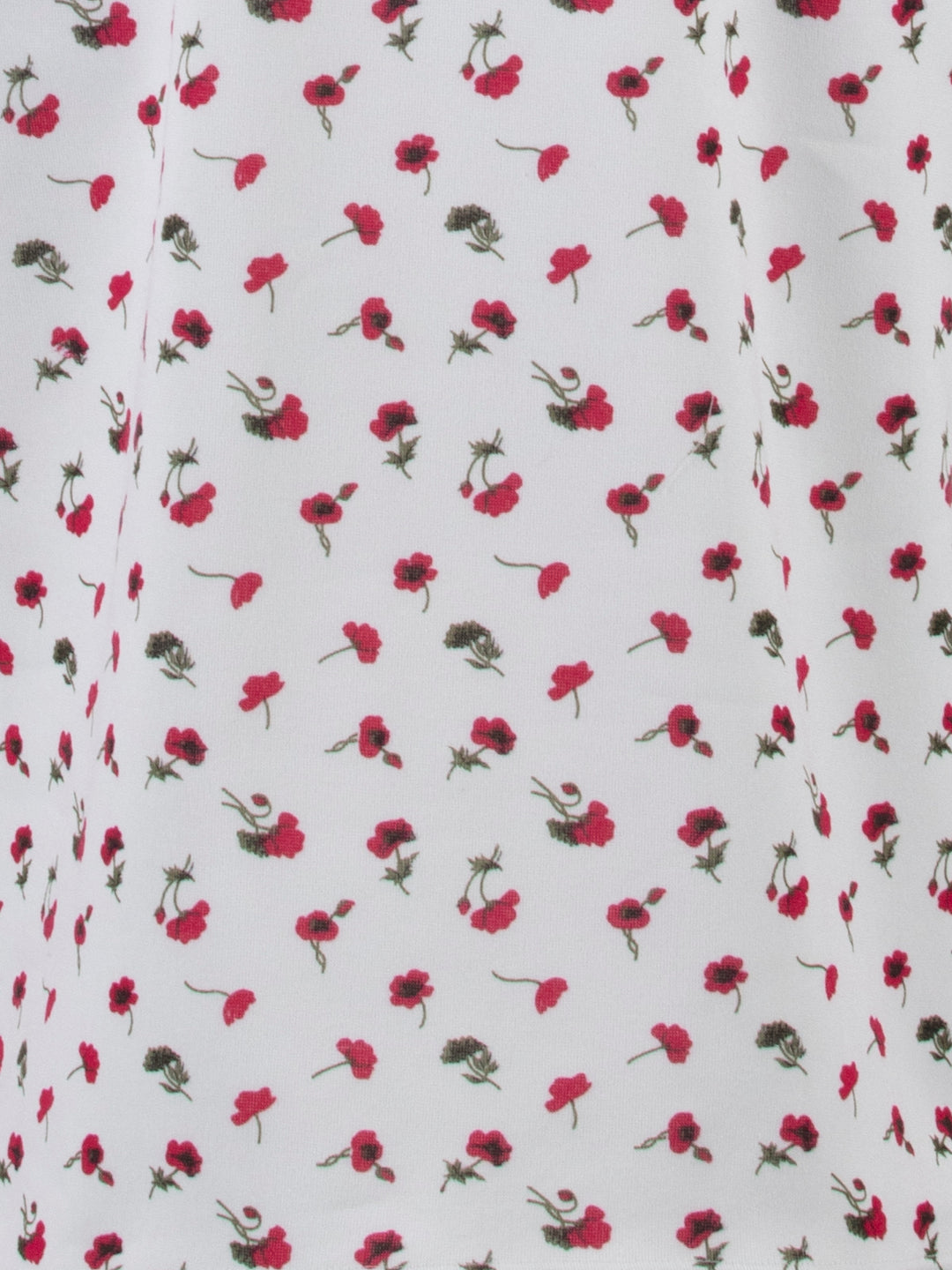 Thermal nightgown - poppy print embroidery flower