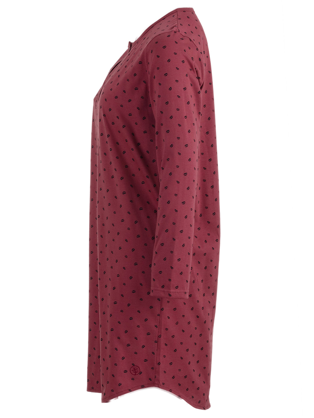 Nightdress long sleeve - kiss mouth buttons