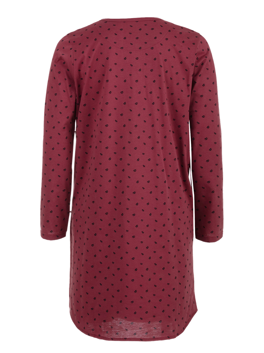 Nightdress long sleeve - kiss mouth buttons