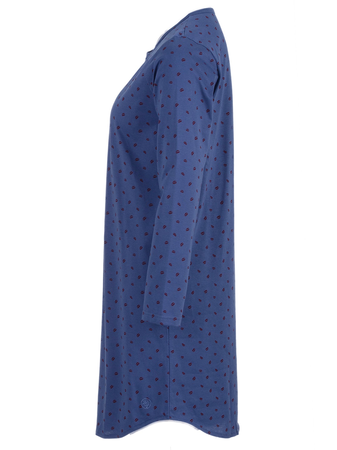Nightdress long sleeve - kiss mouth buttons