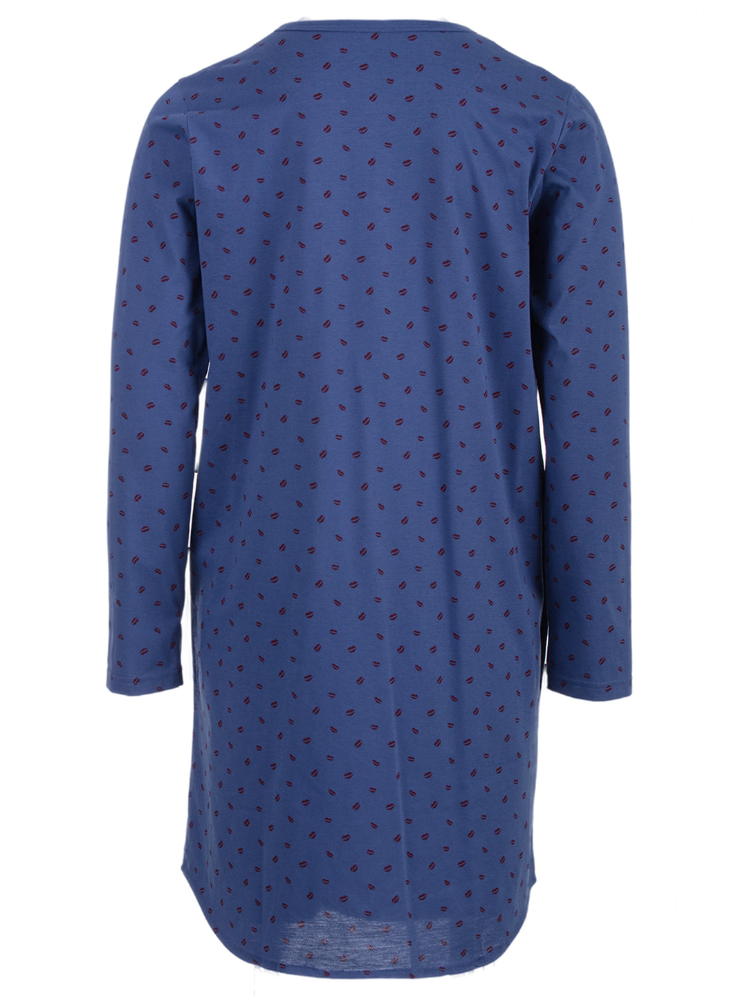 Nightdress long sleeve - kiss mouth buttons