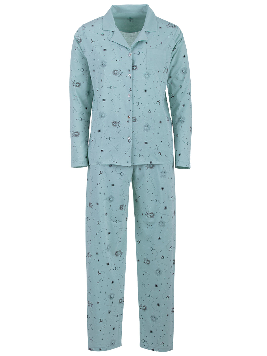 Pyjama Set Langarm - Mond und Sterne