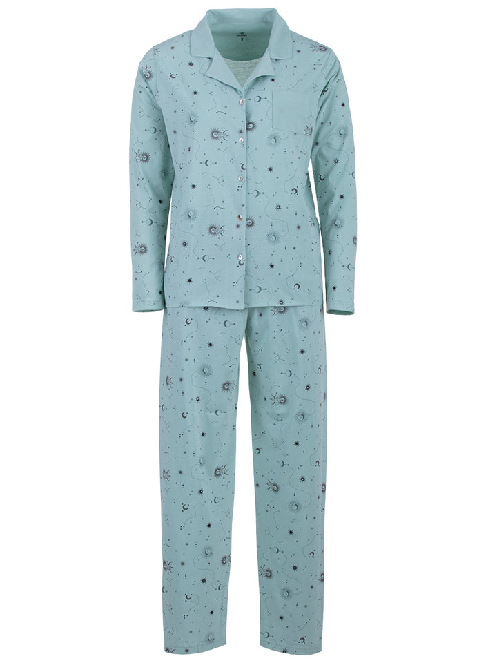 Pyjama Set Langarm - Mond und Sterne