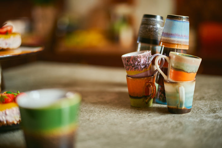 70s ceramics: Retro espresso cups