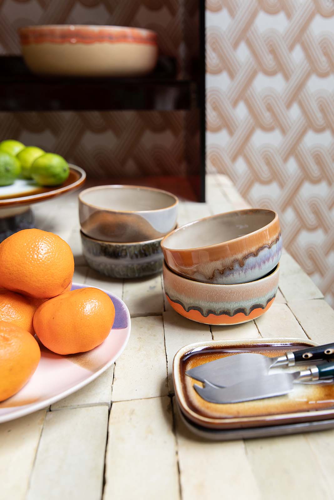 70s Ceramics: Dessert bowls reef