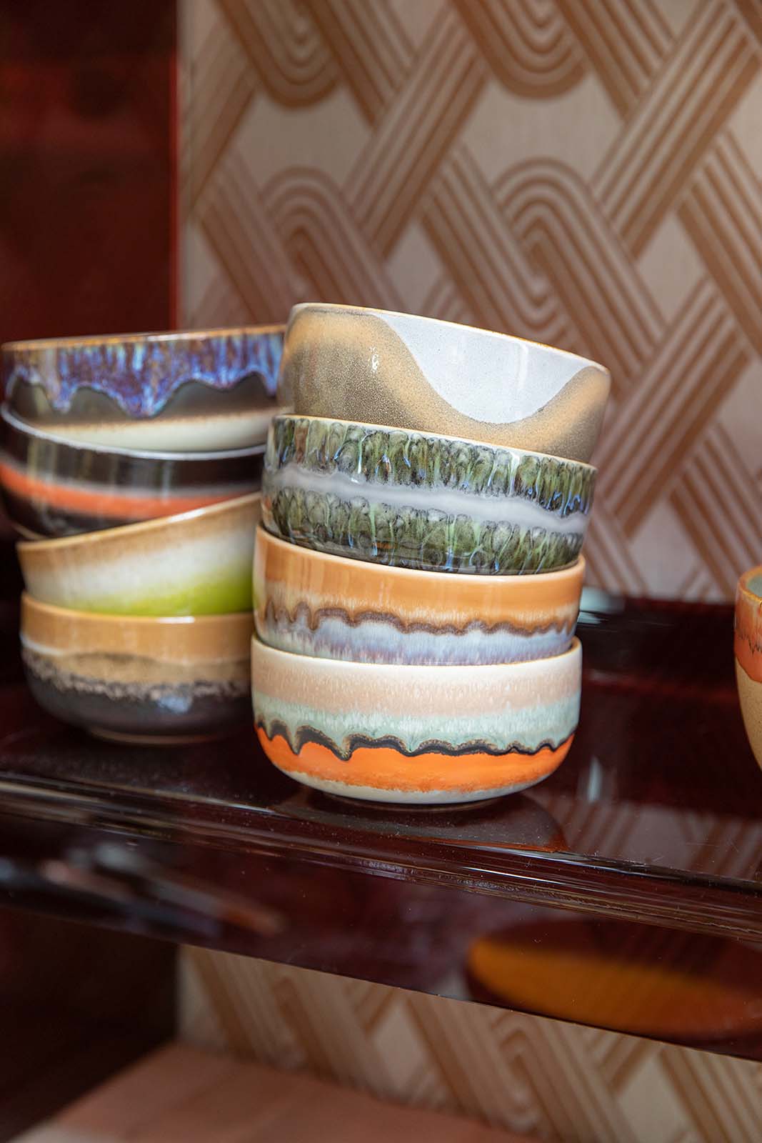 70s Ceramics: Dessert bowls reef