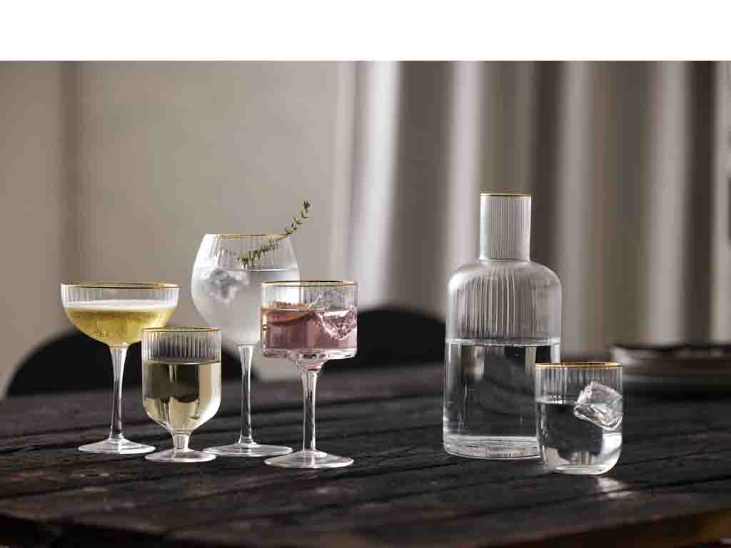 Gin &amp; Tonic Glas Palermo Goldrand