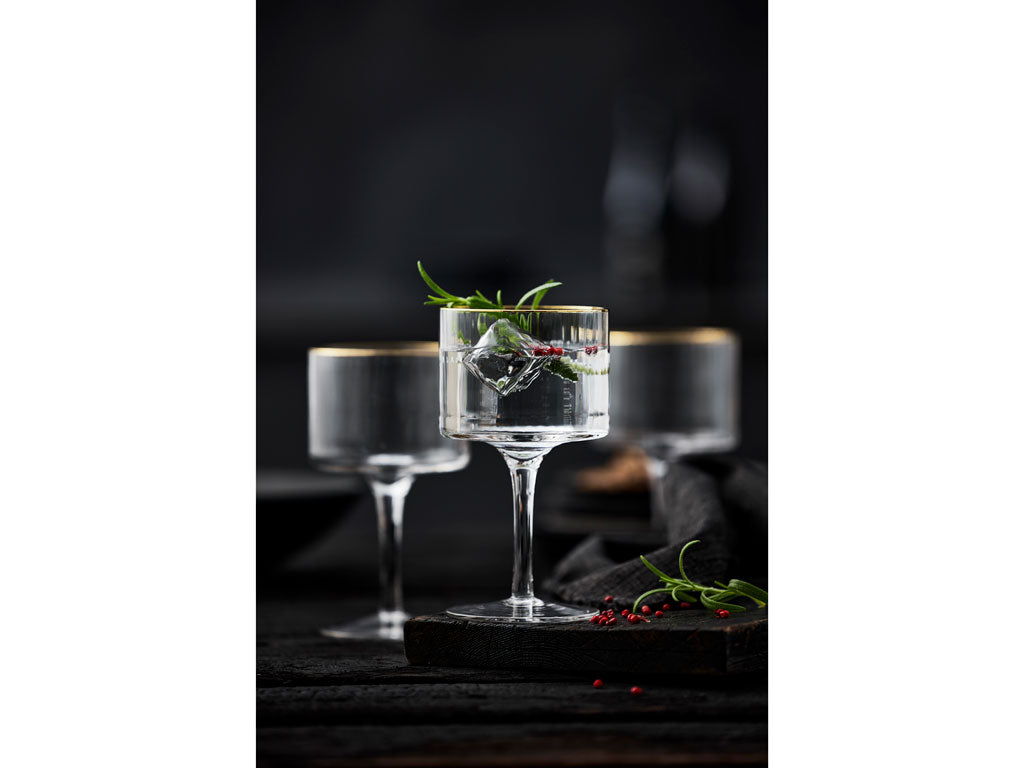 Gin &amp; Tonic Glas Palermo Goldrand