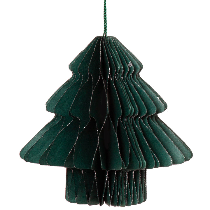 Set of 3 Christmas decorations paper fir
