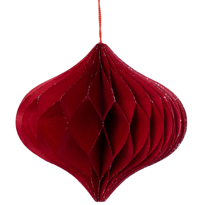 Set of 3 Christmas ornaments onion 11 cm Paper ornaments Christmas tree ornaments